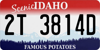 ID license plate 2T3814D