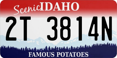 ID license plate 2T3814N