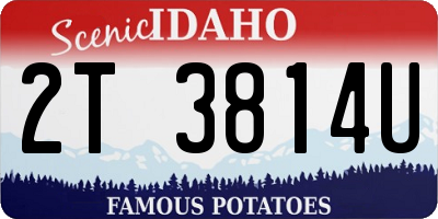ID license plate 2T3814U