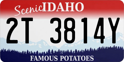 ID license plate 2T3814Y