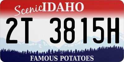 ID license plate 2T3815H