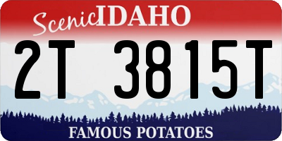 ID license plate 2T3815T