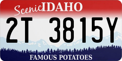 ID license plate 2T3815Y