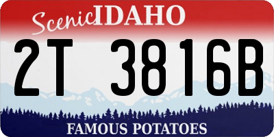 ID license plate 2T3816B