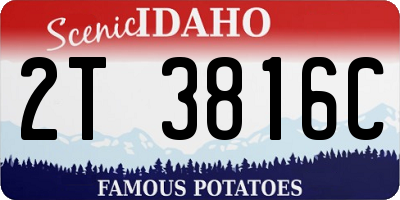 ID license plate 2T3816C