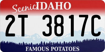 ID license plate 2T3817C
