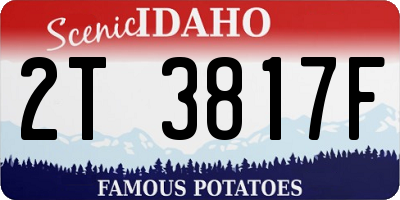 ID license plate 2T3817F