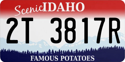 ID license plate 2T3817R