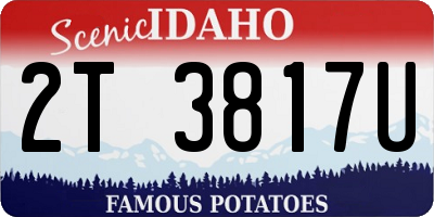 ID license plate 2T3817U
