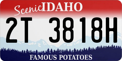 ID license plate 2T3818H