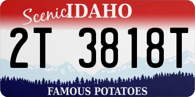 ID license plate 2T3818T