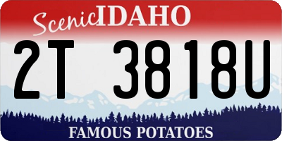 ID license plate 2T3818U