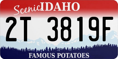 ID license plate 2T3819F