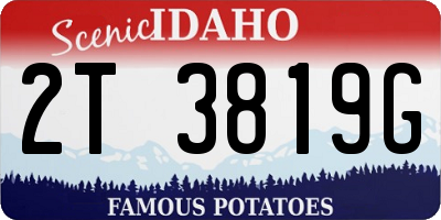 ID license plate 2T3819G