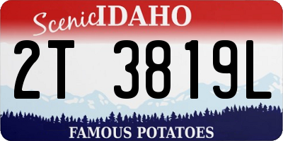 ID license plate 2T3819L