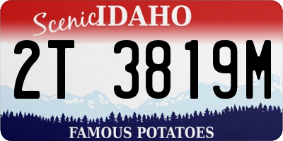 ID license plate 2T3819M