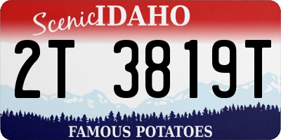 ID license plate 2T3819T