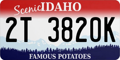 ID license plate 2T3820K