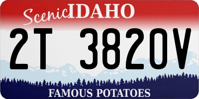 ID license plate 2T3820V
