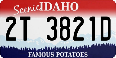 ID license plate 2T3821D