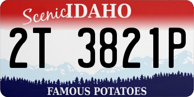 ID license plate 2T3821P