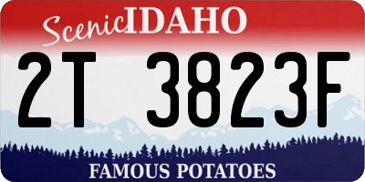 ID license plate 2T3823F