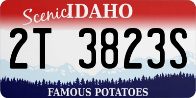 ID license plate 2T3823S