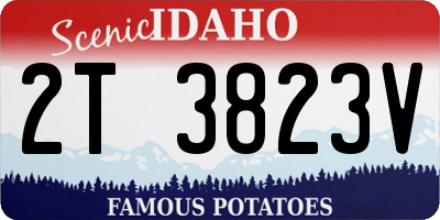 ID license plate 2T3823V