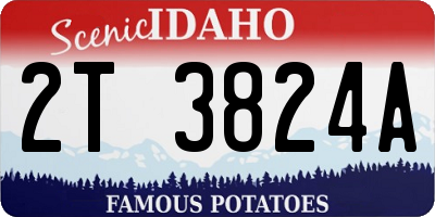 ID license plate 2T3824A