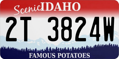 ID license plate 2T3824W