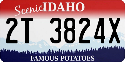 ID license plate 2T3824X