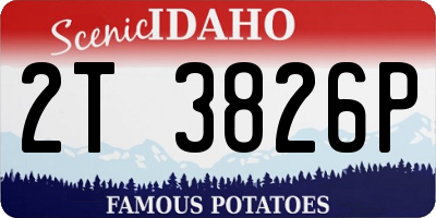 ID license plate 2T3826P