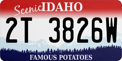 ID license plate 2T3826W