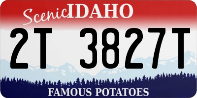 ID license plate 2T3827T