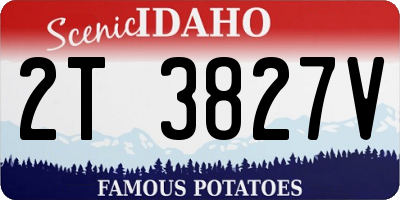 ID license plate 2T3827V