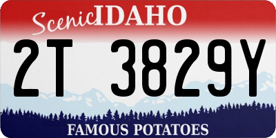 ID license plate 2T3829Y