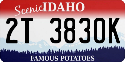 ID license plate 2T3830K