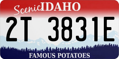 ID license plate 2T3831E