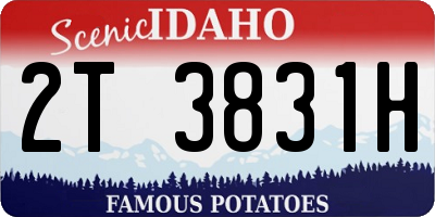 ID license plate 2T3831H