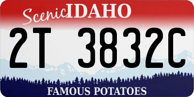 ID license plate 2T3832C