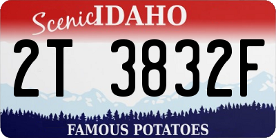 ID license plate 2T3832F