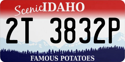 ID license plate 2T3832P