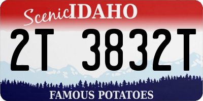 ID license plate 2T3832T