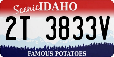 ID license plate 2T3833V