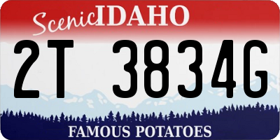 ID license plate 2T3834G