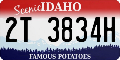 ID license plate 2T3834H