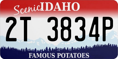 ID license plate 2T3834P