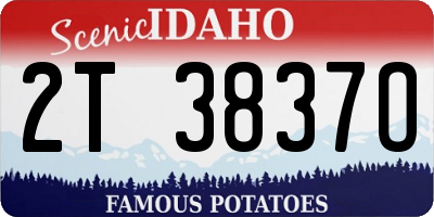 ID license plate 2T3837O