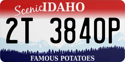 ID license plate 2T3840P