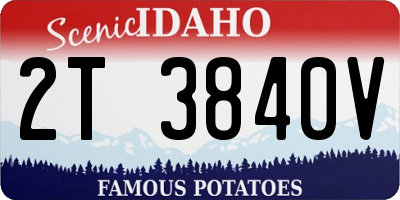 ID license plate 2T3840V
